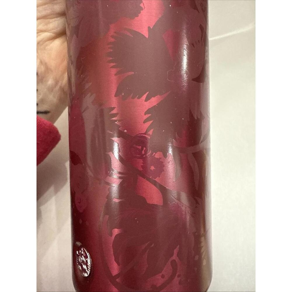 Starbucks Rare Holiday Plum Maroon Floral Insulated Hot Mug Tumbler 16oz New - Picture 5 of 8